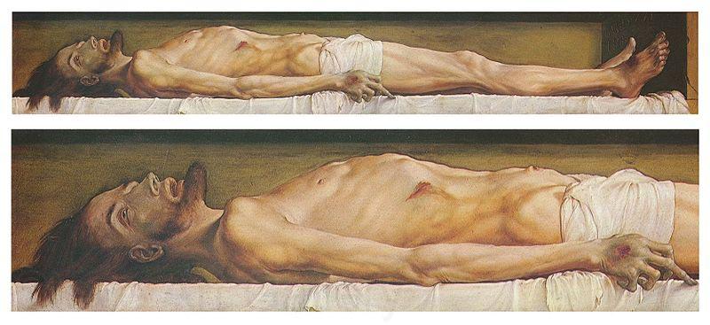 Hans holbein the younger The Body of the Dead Christ in the Tomb and a detail France oil painting art